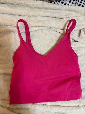 Gilly Hicks Hot Pink V-Neck Bralette Tank